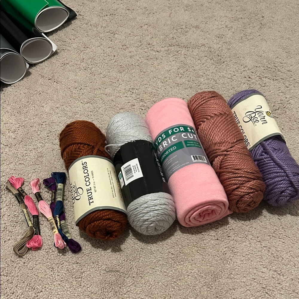 Assorted Yarn and Embroidery Floss Set